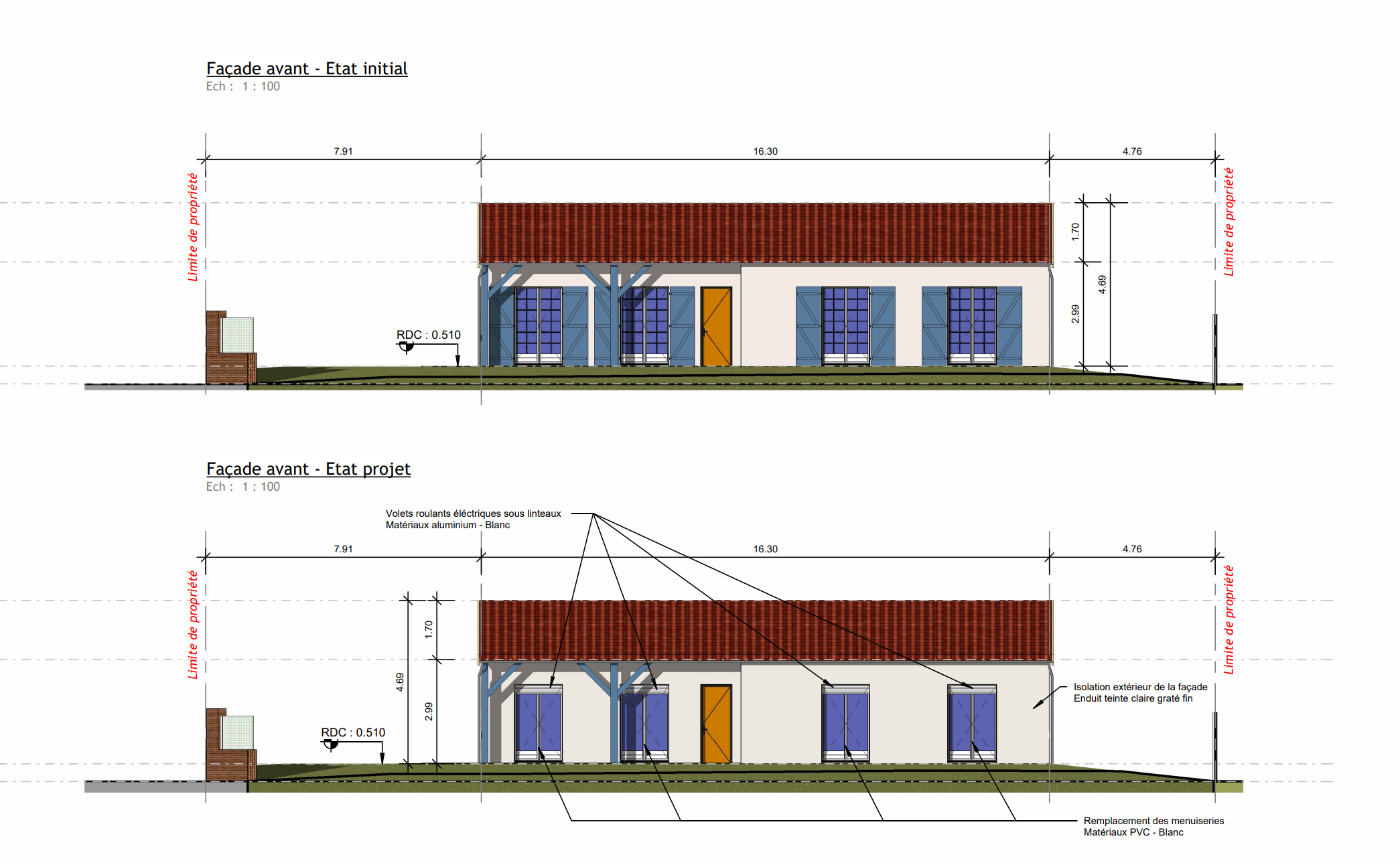 plans façades
